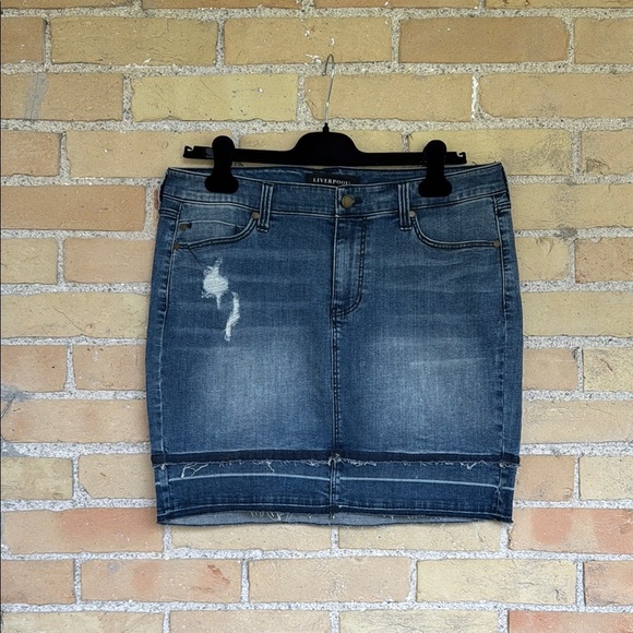 Liverpool Denim Skirt - Picture 1 of 3